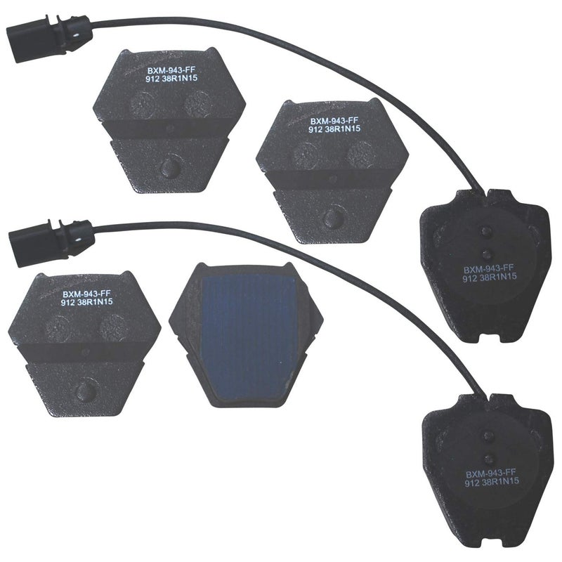 بنديكس وسادات فرامل أمامية شبه معدنية من Bendix Premium SBM912 لسيارة Audi A8 Quattro 2000، A8 Quattro 2003-2002، Volkswagen Passat 2002، Passat 2005-2004 - Image 1